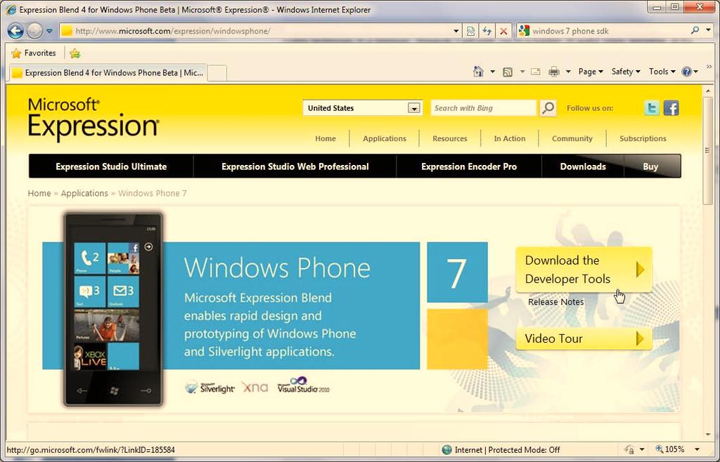 CHAPTER 7 DESIGNING FOR WINDOWS PHONE 7 called the Windows Phone Developer Tools).