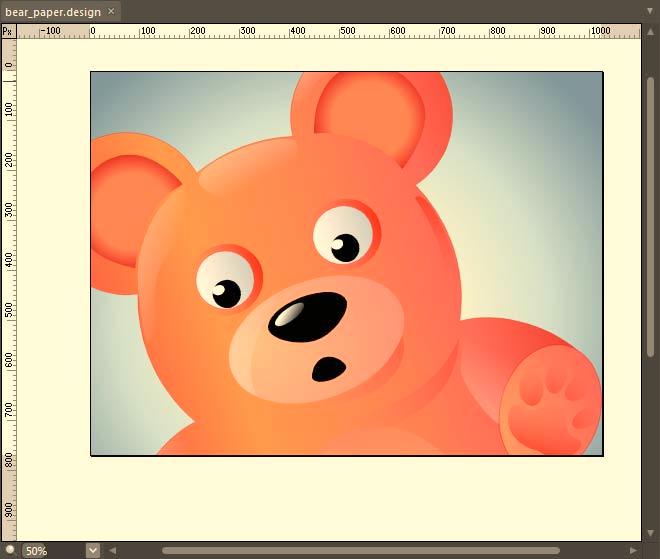 CHAPTER 2 VECTOR GRAPHICS AND OBJECT RESOURCES Figure 2 33. The teddy bear sample graphic Note If you do not have a copy of Expression Design, I ve included the exported bear_paper.