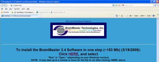 Installing BrainMaster 3.4 Software from the BrainMaster Web Site 1. Create a Folder named BrainMasterInstalls. You can save this where ever is most convenient to you.