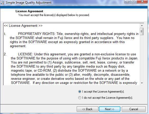 7. Select I accept the License Agreement(s) on this