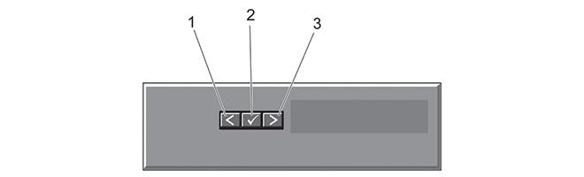 Figure 3. Lcd panel features Item Button Description 1 Left Moves the cursor back in one-step increments. 2 Select Selects the menu item highlighted by the cursor.