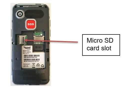 How to install Micro SD card if you choose to use one 3. To place the micro SD card into the slot, move the card locker to the left opening the locker.