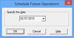 4.1.4.1 Creating a Future Schedule Information Specify a target subsystem to create future schedule information.