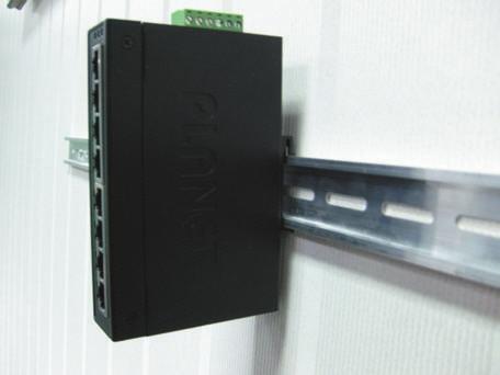 Step 3: Make sure the DIN rail is tightly secured on the track.