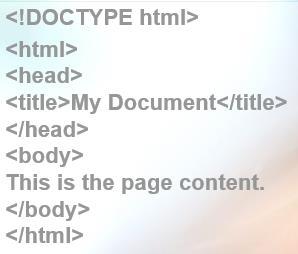 HTML Be able to identify parts of a basic HTML file Identify the purpose of <!