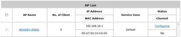 Note that in Local Area AP Management the WHG Controller can only manage APs that are connected to its LAN ports.