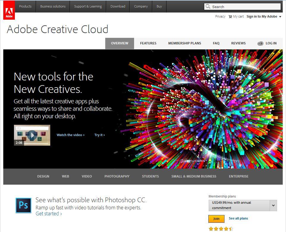Photoshop Trialist Experience 2014 Adobe