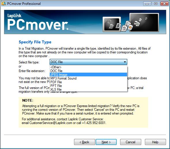 19 8. Ready To Proceed- Load Snapshot PCmover will now load a snapshot of the new computer and determine which files it will migrate. Click Next. 10. Specify File Type 9.
