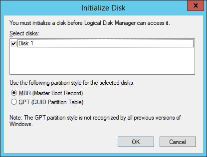 Right-click the disk space section, select New Simple
