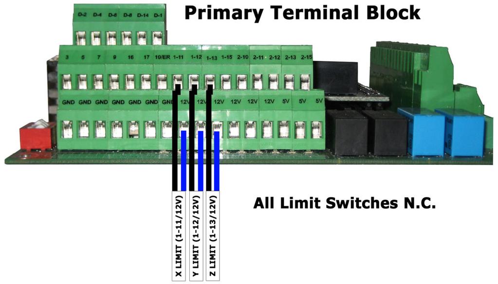 relays to the breakout board which is in