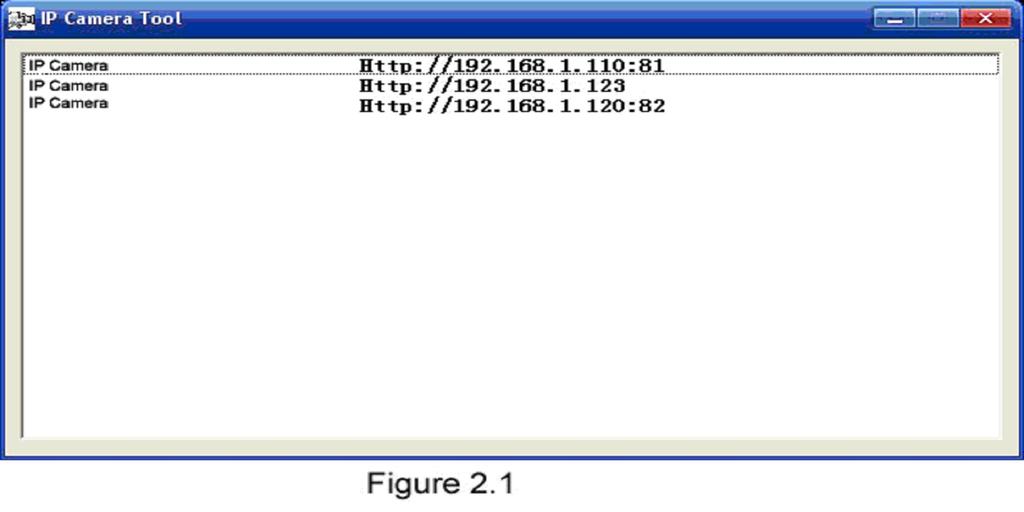 Note: The software searches IP Servers automatically over LAN. There are 3 cases: 1. No IP Cameras found within LAN.