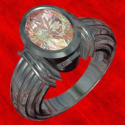 Ray-Tracing Diamond ring