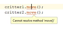 Abstract classes Now we have three move methods definitions.
