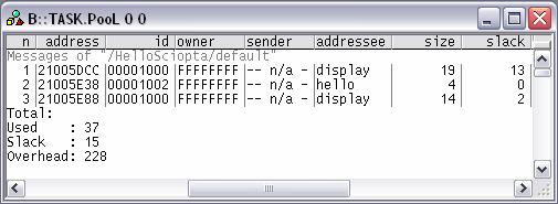Sciopta Commands TASK.ERRmsg Display last error TASK.ERRmsg Displays the last error reported in a user friendly form. TASK.ModList Display module list TASK.