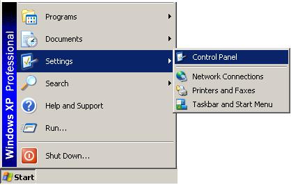 Locate the Windows Firewall in the Control Panel (Windows XP)