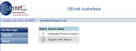 8) Click Request Selected Report when the