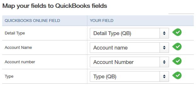 Step # Action standard chart of accounts file was placed (per section 2.1). Select the file QuickBooks Standardized Chart of Accounts Update.xls.