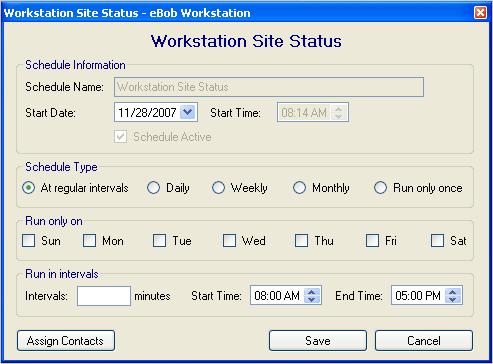 The Workstation Site Status email (Figure 37) works very much like the Scheduler function for automated group measurements.