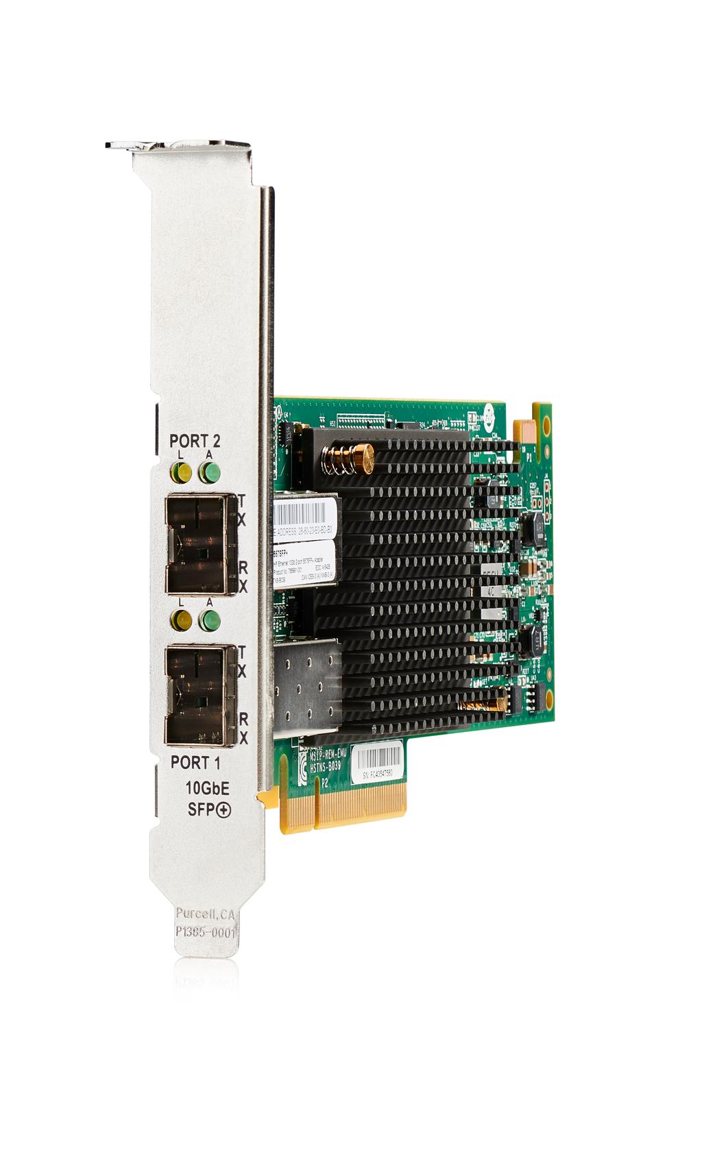 Overview Overview The HPE Ethernet 10Gb 2-port 557SFP+ adapter for ProLiant Gen9 rack servers provides full-featured, high performance, converged 10 Gb Ethernet that accelerates IT services and