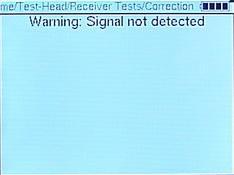 The handheld device will display Warning: Signal not detected if the Computer