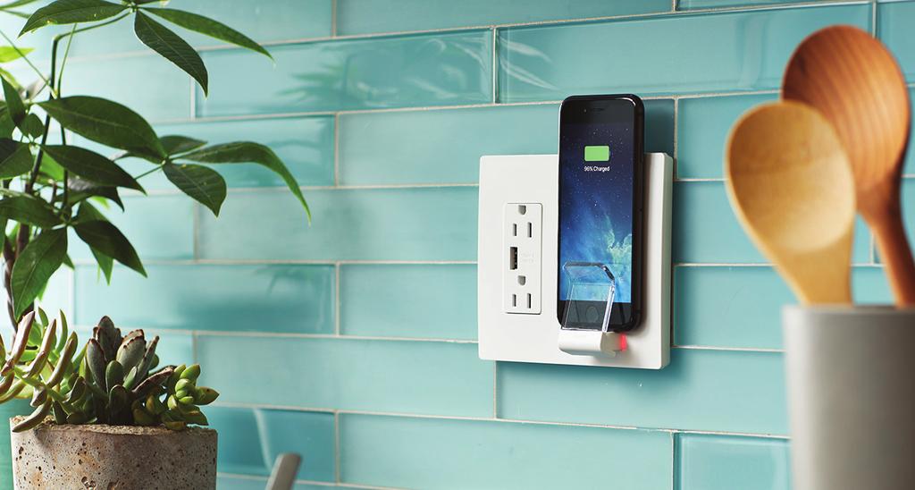CHARGE LIKE NEVER BEFORE radiant Wireless Charger The first wireless charger of its kind is an in-wall, one-gang solution that installs easily.