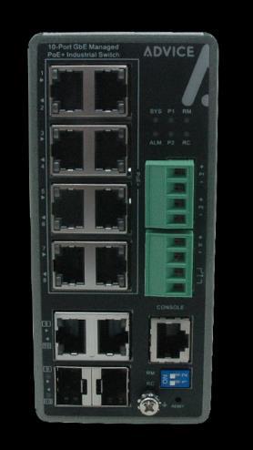 GIS8P2C240 Industrial L2+ Managed GbE PoE+ Switch GIS8P2C240industrial L2+ managed GbE PoE+ switch is the next generation industrial grade Ethernet switch offering powerful L2 and basic L3 features