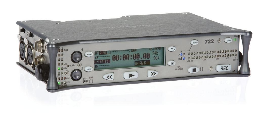 722 High Resolution Digital Audio Recorder User Guide and Technical Information firmware rev. 2.00 1.8" HDD 2.