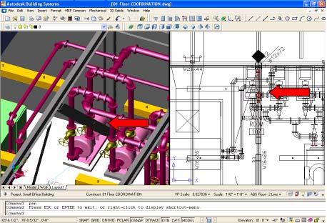 Once the 3D structural model has been referenced into the Building Systems project, turn on the Collision Detection alert option by opening the Options dialog, selecting the ABS Layout Rules tab, and