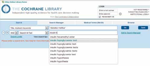 Advanced Searching To access a variety of search options, click on Search, Medical Terms