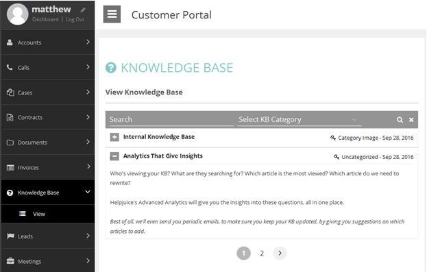 Knowledge Base: Access the Knowledge Base module of Dynamics CRM from