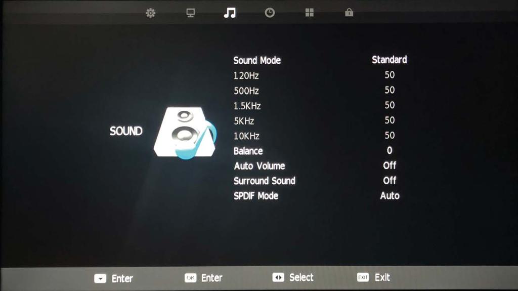 Sound Menu Sound Mode Press th / uttons to select Sound Mode. Then press the ENTER utton to select from a list of sound modes.