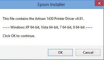 Step 2 of 5: Epson Printer Driver Download and Installation 9) An Epson Installer window will appear instructing you to click Ok to continue.