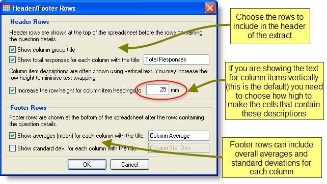 Editing Header/Footer Rows Header and footer rows can be edited by double-clicking on the first item