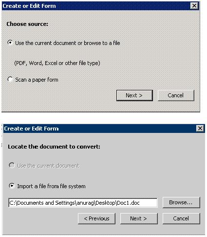 In order to scan a paper form and convert