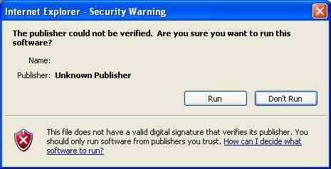 When using Windows XP Service Pack 2 or later Installing software A warning message regarding the active contents may appear when you install software such as SNC toolbox from CD-ROM.