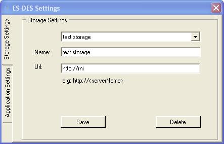 3.1.1.1 STORAGE SETTINGS The interface above displays the available Storage Settings. It allows the user to add a new storage, edit or delete an existing one.