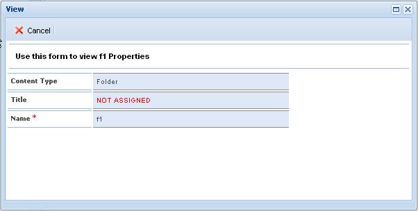 7 FOLDER PROPERTIES The section Properties visible in Folder menu provides sub-sections allowing the user to view/edit the properties of a selected folder. 2.6.7.1 VIEWING In this section, the user can view the properties of the selected folder.