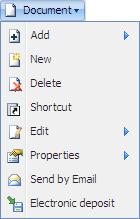 2.7 DOCUMENT MANAGEMENT The menu Document visible in the user Top Navigation Menu allows the user to manage documents.