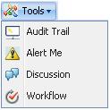 2.11 TOOLS MENU The menu Tools visible in the user Top Navigation Menu allows the user to manage tools: This menu is divided into the following