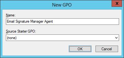 example, "Email Signature Manager Agent") and click the OK button. 5.