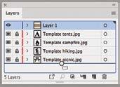 Click in this column to show or hide a layer. Click in this column to lock or unlock a layer. Double-click the layer thumbnail to open the Layer Options dialog box. 2.