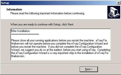 Figure 16 Enter etraq Manager Account Step 17 etraq is configured successfully. Click Finish.