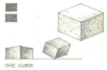 Precarious state & balance PYRAMID: hard & angular CUBE: static no movement direction Highly recognizable unstable