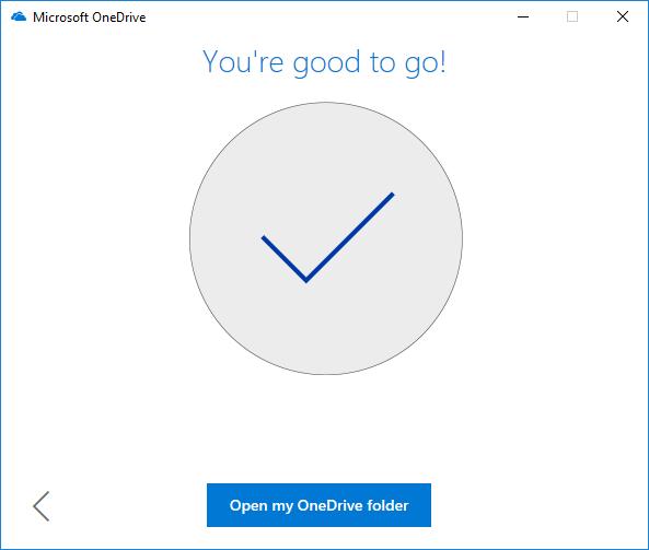 Your OneDrive folder setup is complete.