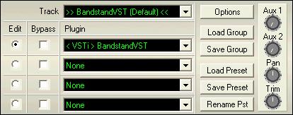 Now your VSTi synthesizer will be available along with the DXi Synth selections in the MIDI Driver Setup dialog.