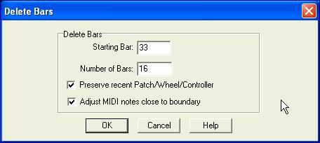 This will insert blank bars at any location of the song, and push the music forward in time to create the blank bars.