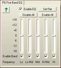 Enable Band Though the processor load of an individual frequency band is very light, this plug-in can be made even more efficient by un-checking frequency bands that are not needed.