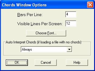 Each screen will always have 125 lines per screen in the Chords window, but the Visible Lines Per Screen setting controls how many lines will be visible without scrolling.