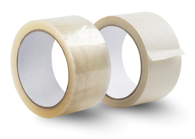 Adhesive Tapes & Dispensers Various sizes, colours and adhesives available. Bespoke tapes available upon request.