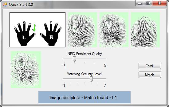 38. You should now have a working project showing you how to enroll a fingerprint and then verify it. Press F5 to run the software, and see the fruits of your effort.